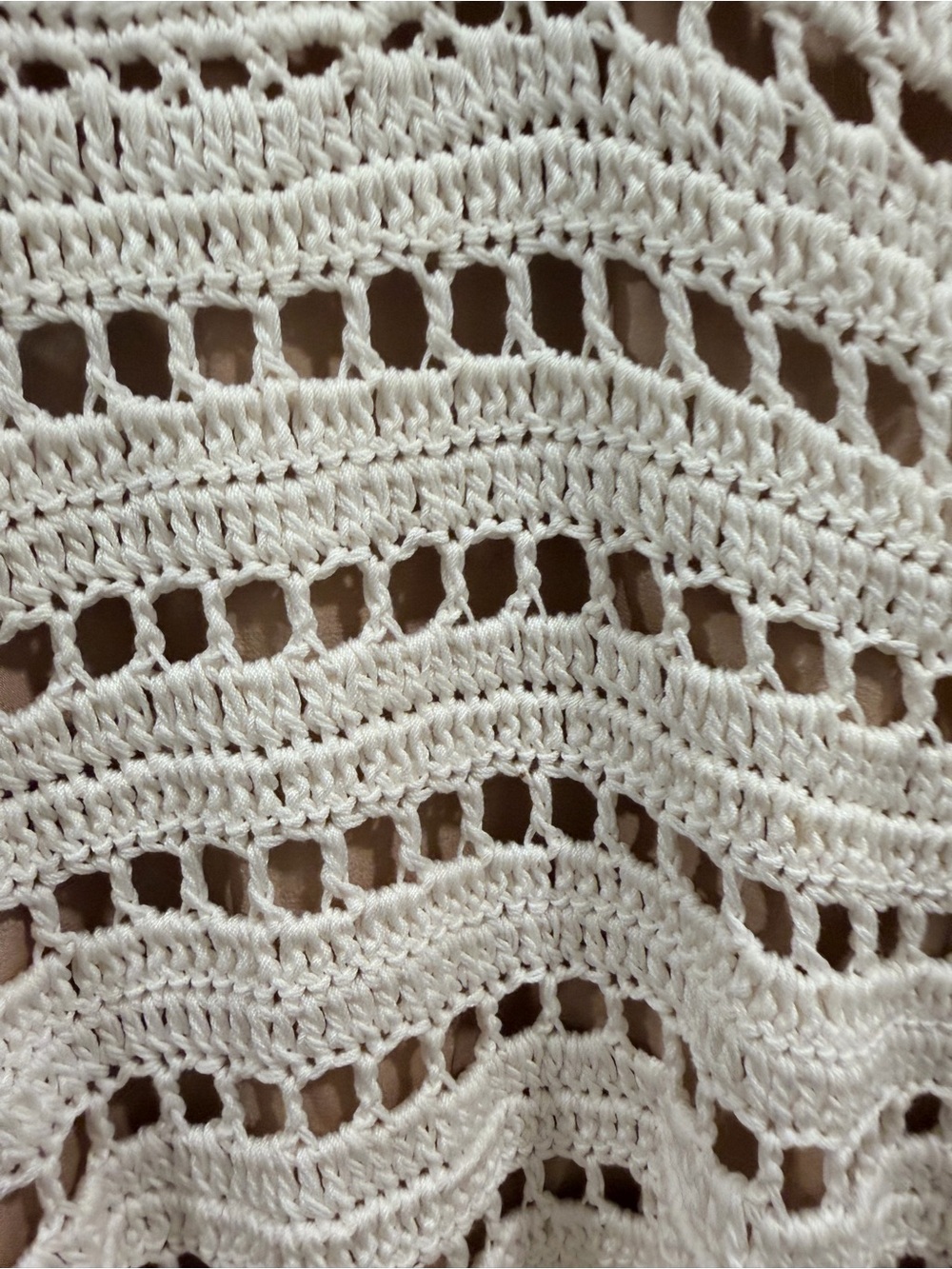 Oscar de la Renta Nude Crochet-Trim Dress - Picture 5 of 9